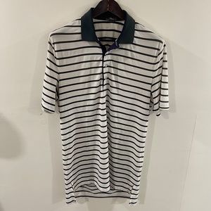 RLX Striped Golf Polo White/Navy